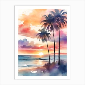 Beach Sunset Art Print