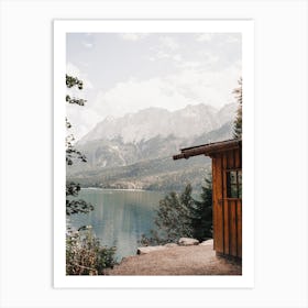 Cabin On Lake Art Print