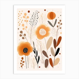 Abstract Floral Pattern 1 Art Print