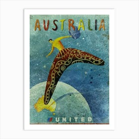 Vintage Travel Poster ― Australia United Art Print