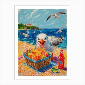 Seagull On The Beach 2 Art Print