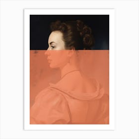 Contemporary Portrait, Peach Fuzz Art Print