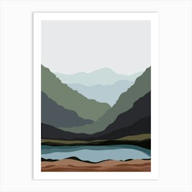 Lake And Mountains Art Print