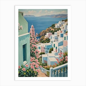 Romantic Greek Island Art Print