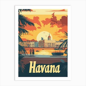 Aihrgdesign A Mid Century Modern Travel Poster For Havana Sho 5fefe2ab 9927 446a Ae9b 3bbfac11d50b 0 Art Print