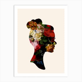 Copy Of Girlhairandflowers 3 Art Print
