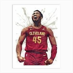 Donovan Mitchell Cleveland Cavaliers 1 Art Print