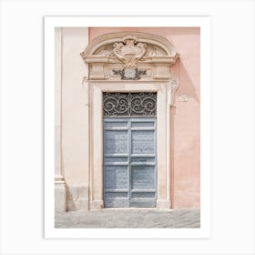Pastel Color Door In Rome Art Print