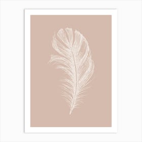 Pink Feather Print 3 Art Print