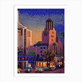 Chandler, City Us  Pointillism Art Print