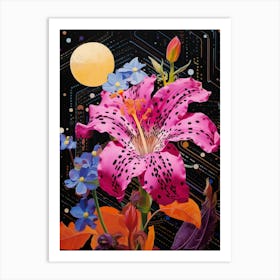 Surreal Florals Petunia 1 Flower Painting Art Print