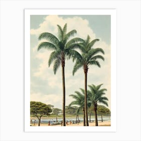 Cronulla Beach Australia Vintage Art Print