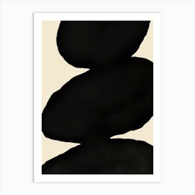 Black And Beige 1 Poster