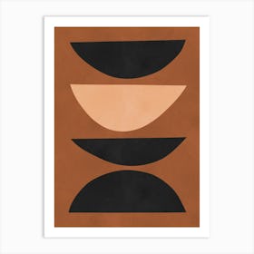 Brown geometric art 14 Art Print