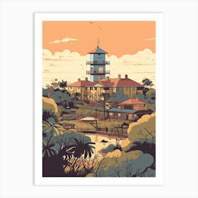 Nairobi Kenya Travel Illustration 4 Art Print