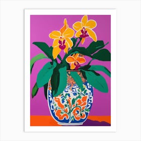 Vibrant pottery flowers Art Print