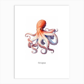 Octopus Kids Animal Poster Art Print