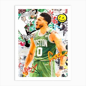Jayson Tatum Boston Celtics Art Print