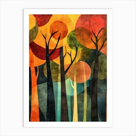 Trees In The Forest 7 Art Print