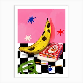 Kitchen Tabletop Banana and Matches Art Print