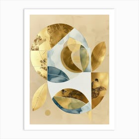 Abstract Gold Leaf 4 Art Print