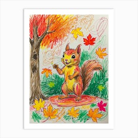 Autumn Squirrel 1 Art Print