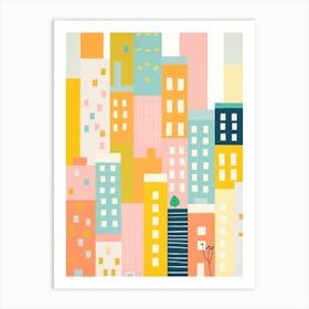 New York City Colourful View 1 Art Print