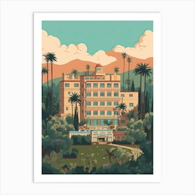 Los Angeles Usa Travel Illustration 3 Art Print