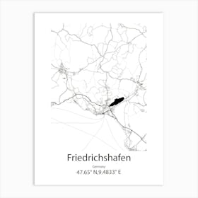 Friedrichshafen,Germany Minimalist Map Art Print