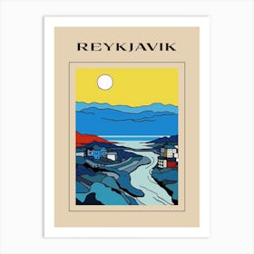 Minimal Design Style Of Reykjavik, Iceland 2 Poster Art Print