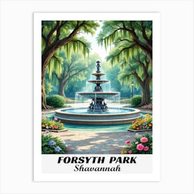 Forsyth Park Art Print