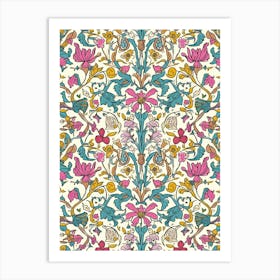 Floral Charm London Fabrics Floral Pattern 6 Art Print