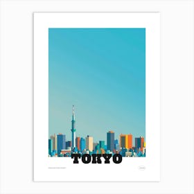 Tokyo Japan 3 Colourful Travel Poster Art Print