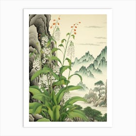 Suzuran Lily Of The Valley 2 Japanese Botanical Illustration Art Print