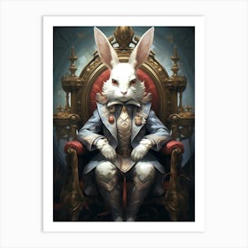 Rabbit On The Throne Art Print