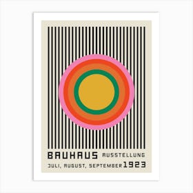 Bauhaus Geometric Circles Art Print