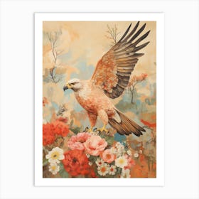 Red Tailed Hawk 4 Detailed Bird Painting Art Print