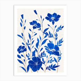 Blue Flowers 71 Art Print