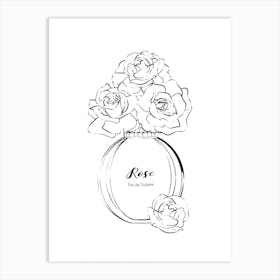 Rose Perfume illustration Art Print