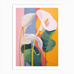 Calla Lily 1 Hilma Af Klint Inspired Pastel Flower Painting Art Print