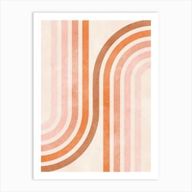 Boho lines and circles 5 Art Print