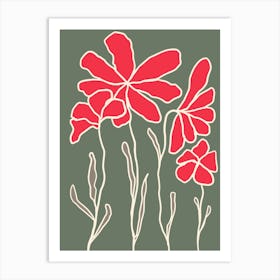 Red Flowers Art Print