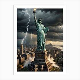 Statue Of Liberty In New York City 4 Art Print