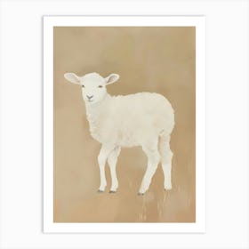 Lamb In The Field Art Print