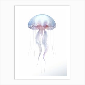 Upside Down Jellyfish Simple Drawing 5 Art Print