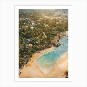 Aerial View Of A Beach Art Print