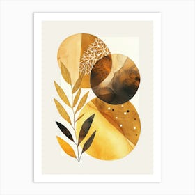 Golden Circles Canvas Print Art Print