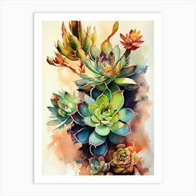 Succulents 6 nature flora Art Print