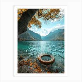 Autumn Lake In The Mountains Art Print