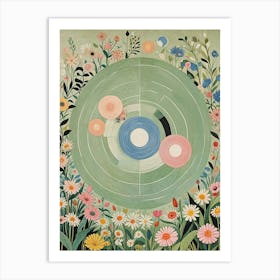 Circle Of Flowers Art Print